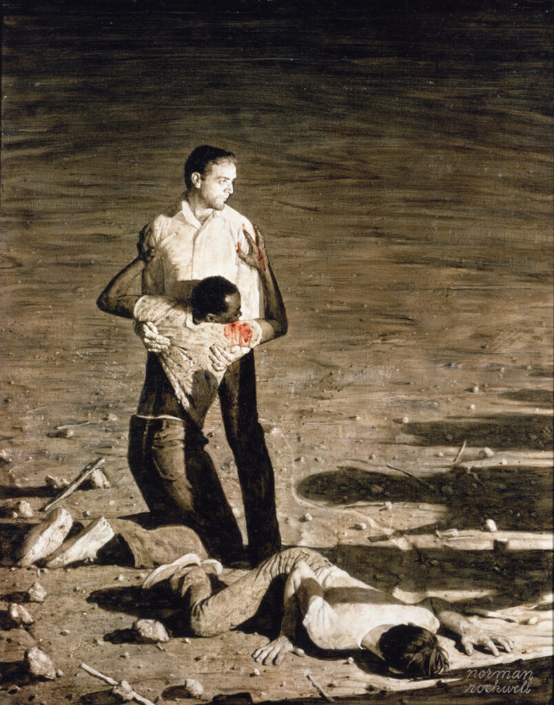 norman rockwell illustrations: Norman Rockwell, Murder in Mississippi, 1965, Norman Rockwell Museum, Stockbridge, MA, USA. Museum’s website.
