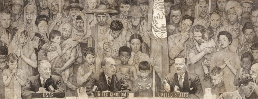 norman rockwell illustrations: Norman Rockwell, United Nations, 1953, Norman Rockwell Museum, Stockbridge, MA, USA.
