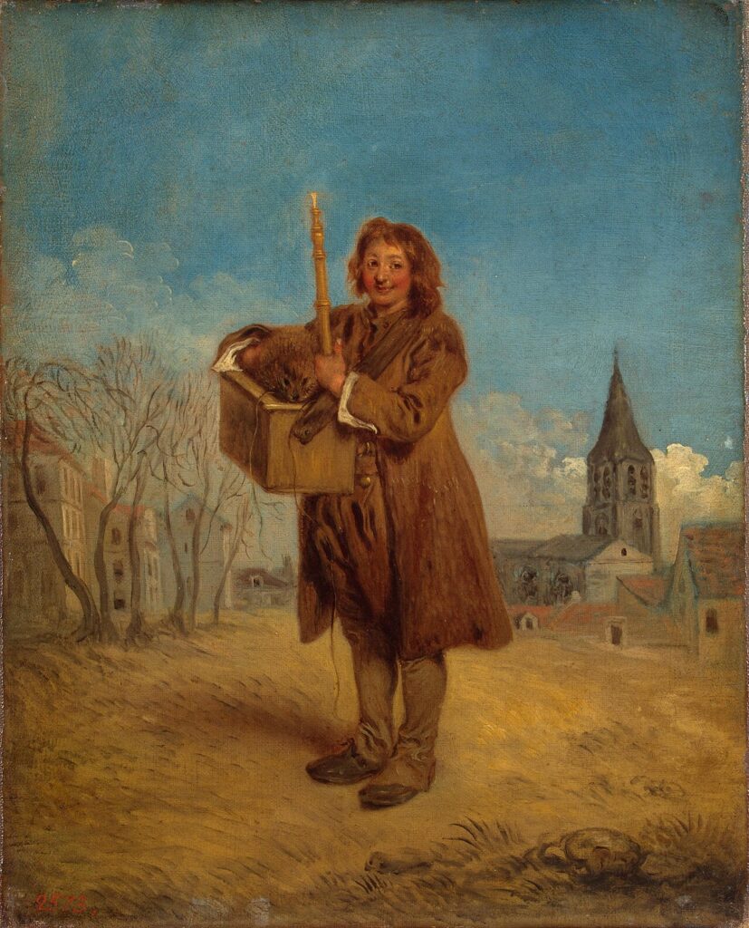 Watteau Paintings: Jean-Antoine Watteau, Savoyard with a Marmot, 1716, Hermitage Museum, St. Petersburg, Russia.
