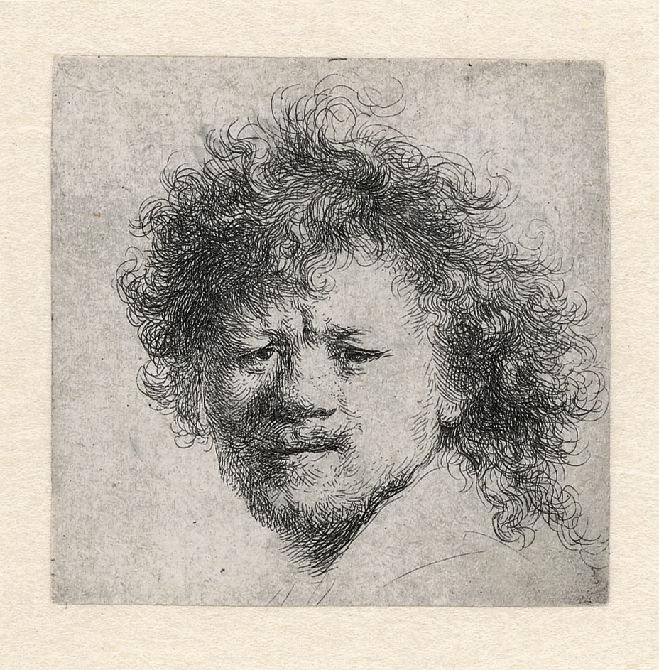 Artists Following Rembrandt: Rembrandt, Self-Portrait with Bushy Hair, c. 1631, Rembrandt House Museum, Amsterdam, Netherlands.
