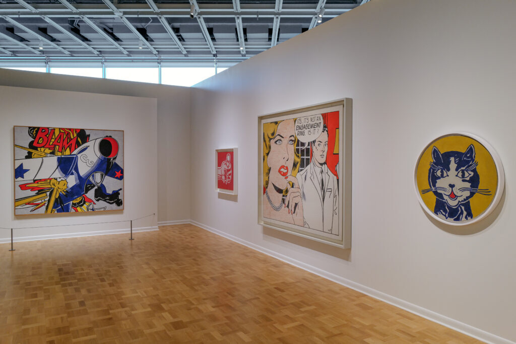 Roy Lichtenstein Like New: Installation view of Roy Lichtenstein: Like New, Whitney Museum of American Art,  October 11, 2026–May 10, 2027, New York. Artwork © Estate of Roy Lichtenstein. Photograph by Jason Lowrie/BFA.com.
