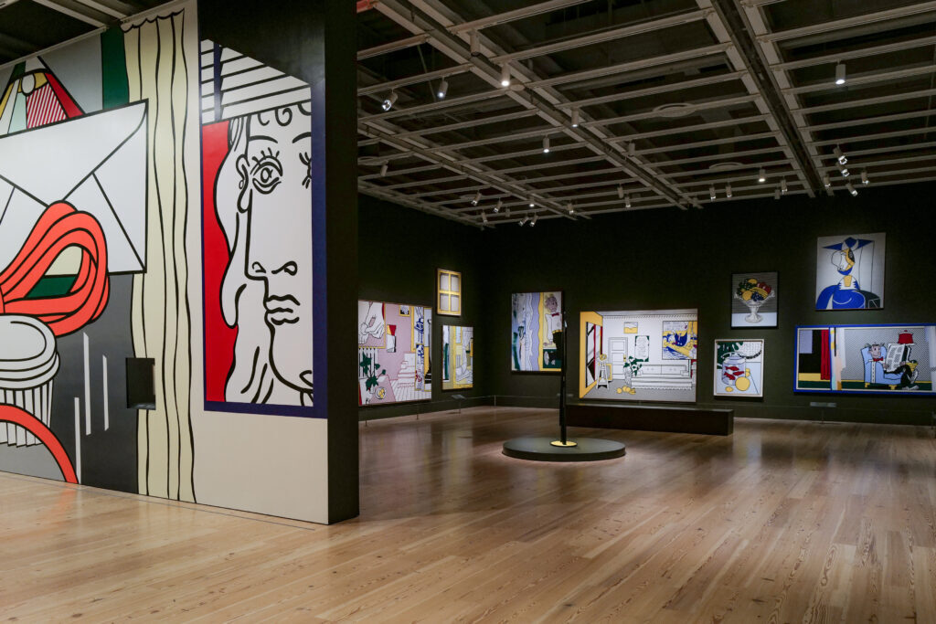 Roy Lichtenstein Like New: Installation view of Roy Lichtenstein: Like New, Whitney Museum of American Art, October 11, 2026–May 10, 2027, New York. Artwork © Estate of Roy Lichtenstein. Photograph by Jason Lowrie/BFA.com.
