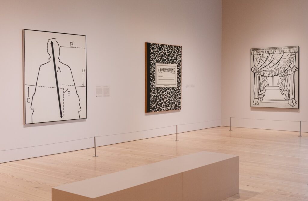 Roy Lichtenstein Like New: Installation view of Roy Lichtenstein: Like New, Whitney Museum of American Art, October 11, 2026–May 10, 2027, New York. Artwork © Estate of Roy Lichtenstein. Jason Lowrie & Yvonne Tnt/BFA.com.
