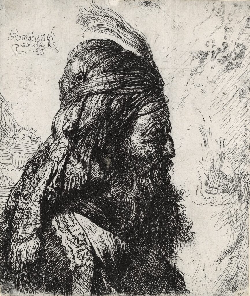 Artists Following Rembrandt: Rembrandt, The Third Oriental Man, 1635, Rembrandt House Museum, Amsterdam, Netherlands.
