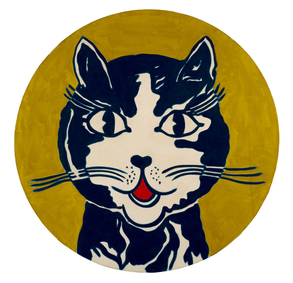 Roy Lichtenstein Like New: Roy Lichtenstein, Laughing Cat, 1961, private collection. © Estate of Roy Lichtenstein/DACS 2026. Press materials.
