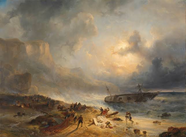rijksmuseum staff picks: Wijnand Nuijen, Shipwreck Off a Rocky Coast, c. 1837, Rijksmuseum, Amsterdam, Netherlands.
