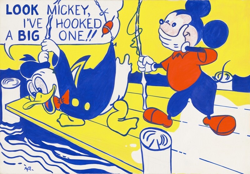 Roy Lichtenstein Like New: Roy Lichtenstein, Look Mickey, 1961, National Gallery of Art, Washington, DC, USA. Artwork © Board of Trustees.
