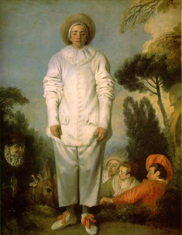 Watteau Paintings: Jean-Antoine Watteau, Pierrot (formerly known as Gilles), ca. 1718–1719, Louvre, Paris, France.
